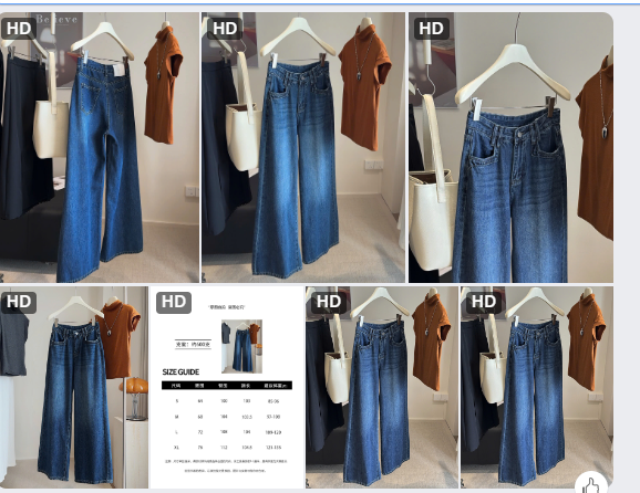Quần jeans nữ ống rộng Anna – 65376(Chốt hàng: trước 24h ngày 24/8)