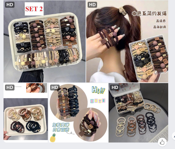 Set chun buộc tóc Korea-65380(Chốt hàng: trước 24h ngày 24/8)
