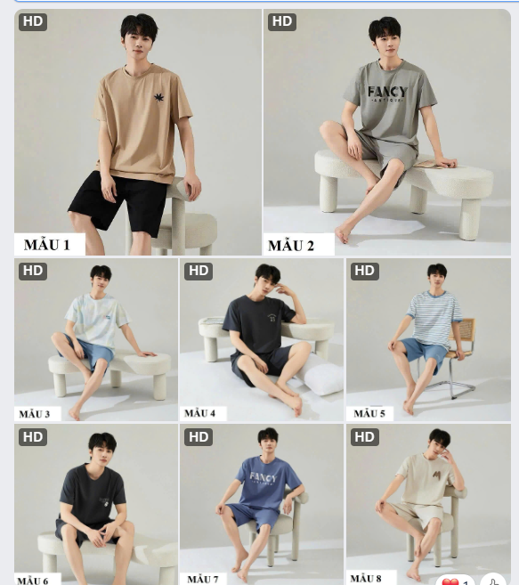 Bộ mặc nhà nam cộc tay- 65768 (Chốt hàng: trước 24h ngày 03/9)
