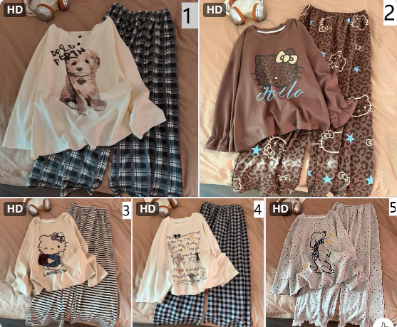 Bộ ngủ dài tay nữ hoạt hình –77631 (Chốt hàng: trước 24h ngày 31/8)