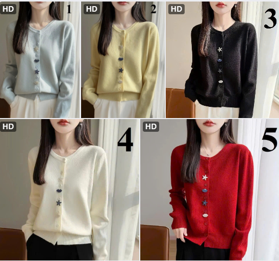 Áo cardigan len cúc sao biển – 77639(Chốt hàng: trước 24h ngày 31/8)