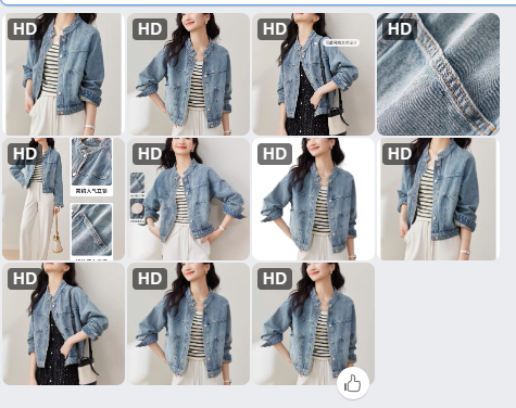Áo khoác jeans cổ đứng – 65889(Chốt hàng: trước 24h ngày 09/9)