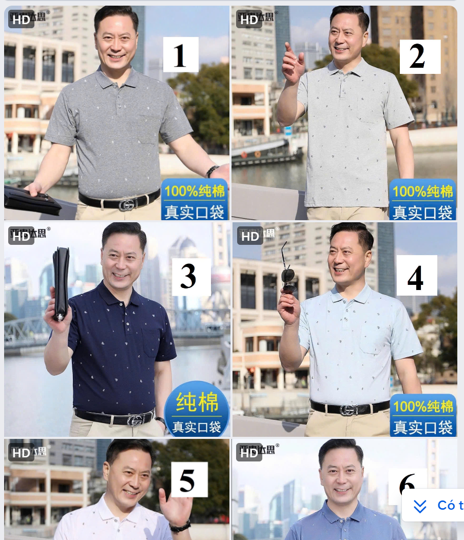 Áo polo trung niên seo Đ8-61970 -Chốt hàng: trước 24h ngày 22/5