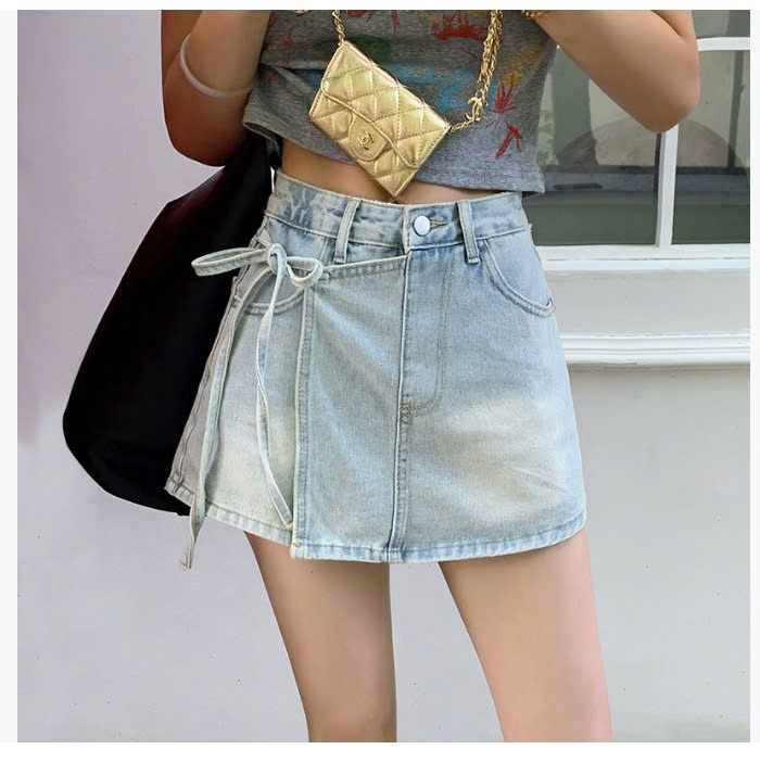 Quần short jeans giả váy-61944 - Chốt hàng: trước 24h ngày 22/5