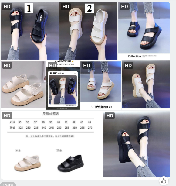 Sandal da PU cho nữ - 54720 (Chốt hàng: trước 24h ngày 15/11)