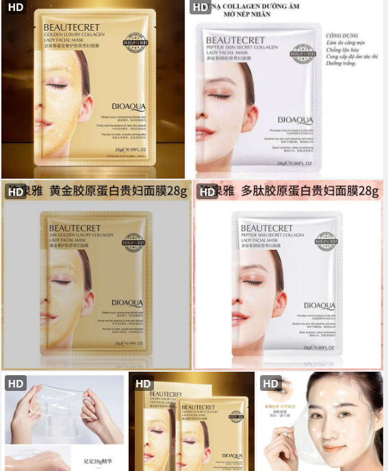 Set 20 mặt nạ thủy tinh collagen Đ16-54835 (Chốt hàng: trước 24h ngày 19/11)