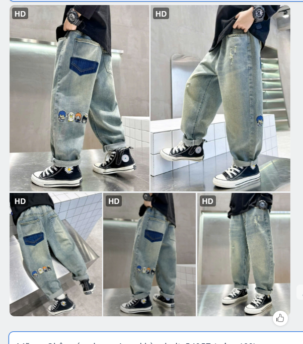 Quần jeans cute cho BT-54856 (Chốt hàng: trước 24h ngày 19/11)