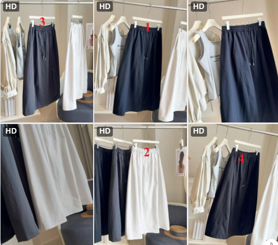 Chân váy chữ A phối dây rút Anna-70993(Chốt hàng: trước 24h ngày 02/3)