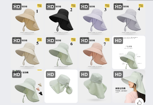 Mũ chống nắng rộng vành-59879(Chốt hàng: trước 24h ngày 1/4)