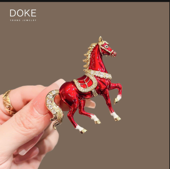 Ghim cài áo hình ngựa – 71078(Chốt hàng: trước 24h ngày 05/3)