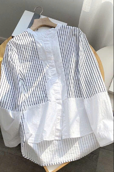 Áo sơ mi kẻ sọc vintage –71125(Chốt hàng: trước 24h ngày 06/3)