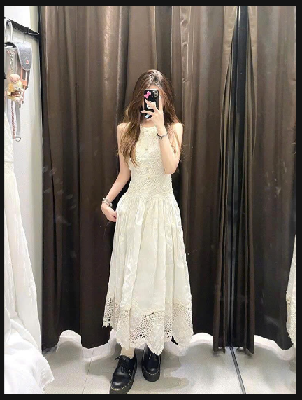 Đầm ren sát nách - 71126(Chốt hàng: trước 24h ngày 06/3)