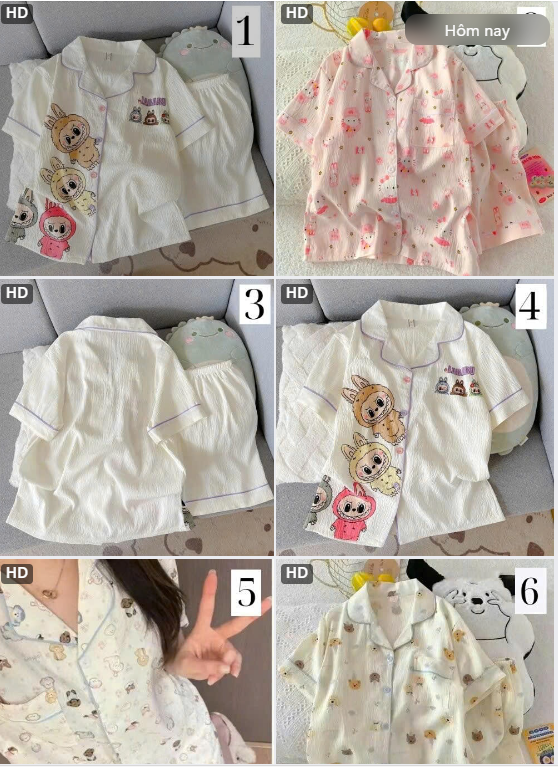 Set pijama nữ hoạt hình – 71129(Chốt hàng: trước 24h ngày 06/3)