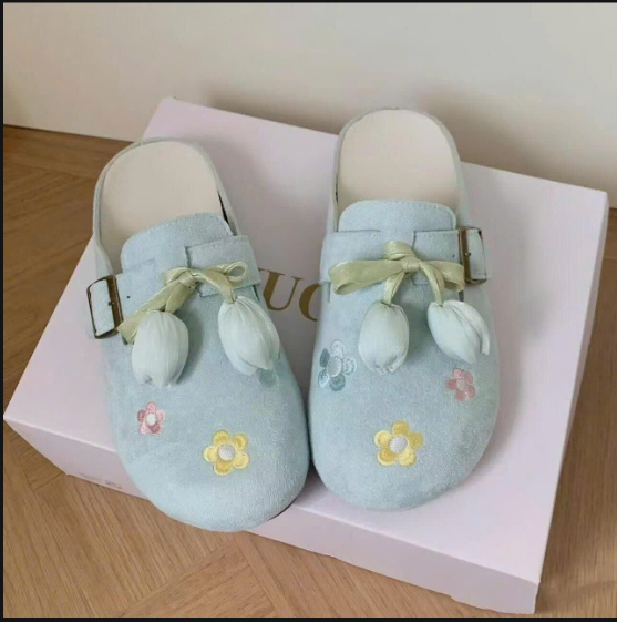 Sục mũi tròn nơ tulip – 71133(Chốt hàng: trước 24h ngày 06/3)