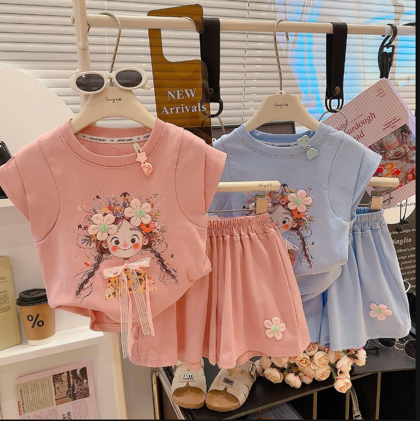 Bộ short bé gái -72126(Chốt hàng: trước 24h ngày 02/4)