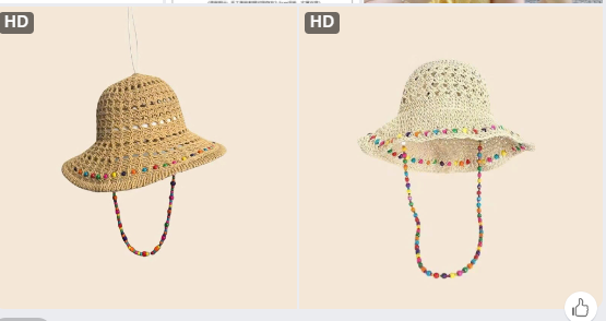 Mũ cói nữ đính hạt Korea – 72160(Chốt hàng: trước 24h ngày 03/4)