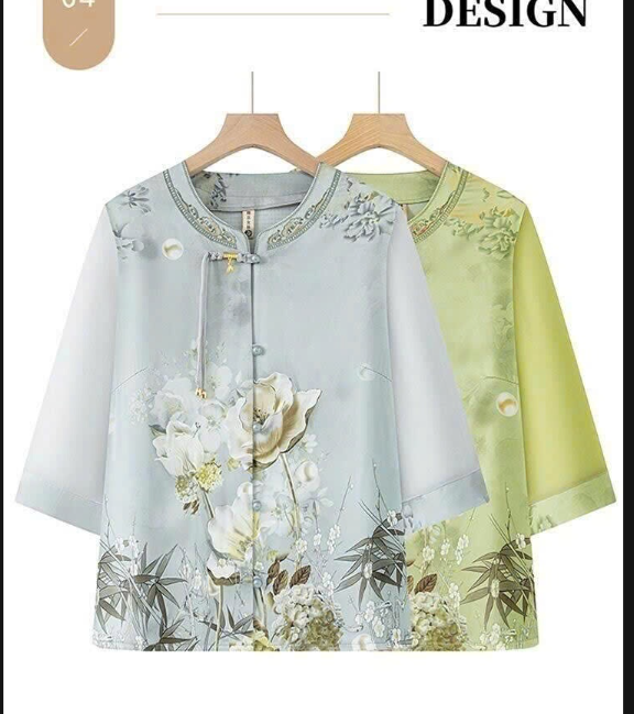 Bộ đồ trung niên in hoa– 72170(Chốt hàng: trước 24h ngày 03/4)