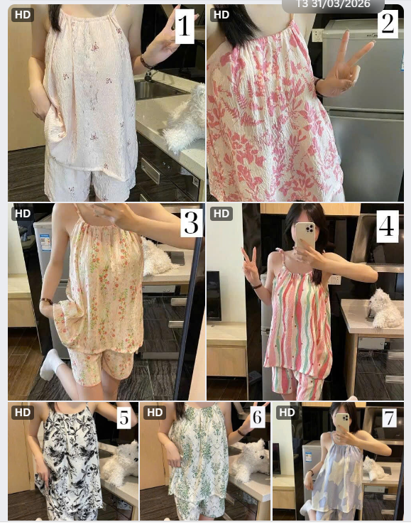 Set váy ngủ 2 chi tiết kèm bra –72168(Chốt hàng: trước 24h ngày 03/4)