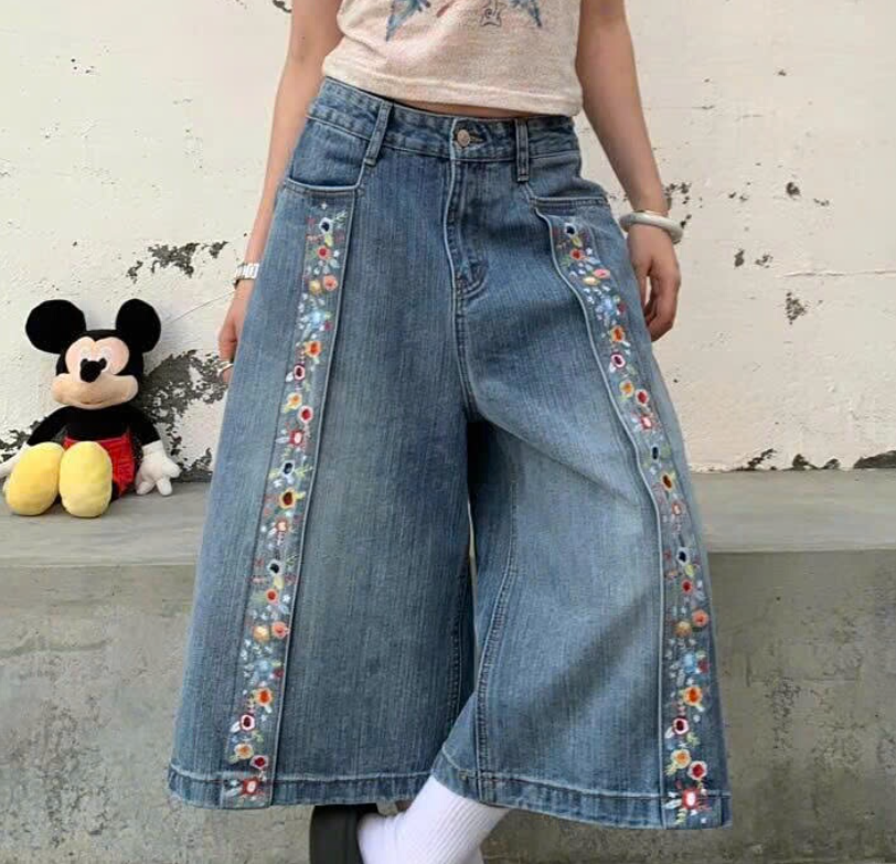 Quần jeans ống rộng vintage – 72197(Chốt hàng: trước 24h ngày 03/4)