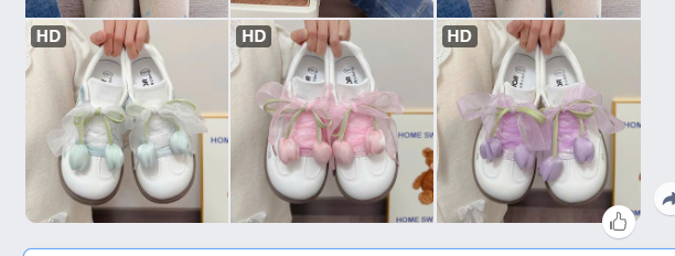 Dây giầy hoa tulip – 72218(Chốt hàng: trước 24h ngày 04/4)