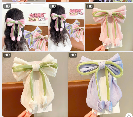 Dây buộc tóc hoa tulip –72222(Chốt hàng: trước 24h ngày 04/4)