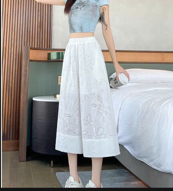 Quần ống rộng nữ trắng – 72240 (Chốt hàng: trước 24h ngày 05/4)