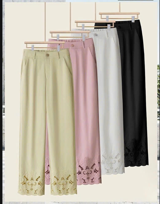 Quần ống đứng ren –72261 (Chốt hàng: trước 24h ngày 05/4)