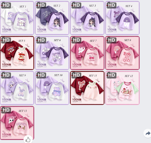 Set 2 áo Bobdog cho bé gái –72288(Chốt hàng: trước 24h ngày 06/4)