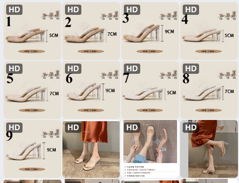 Guốc gót trong,quai trong– 72315(Chốt hàng: trước 24h ngày 06/4)