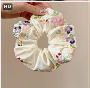 Dây buộc tóc thêu hoa –72351 (Chốt hàng: trước 24h ngày 07/4)