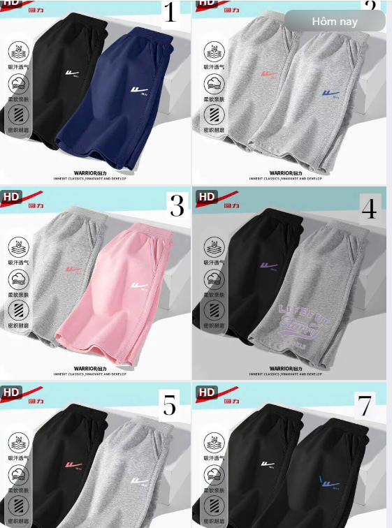 Quần short trẻ em Warrior – 72722 (Chốt hàng: trước 24h ngày 17/4)