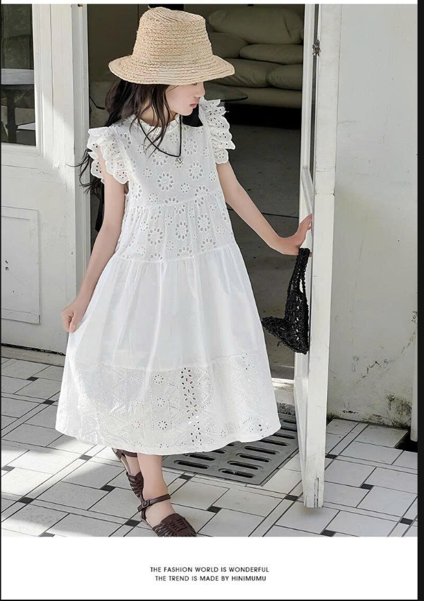 Váy ren trắng cho BG –72729(Chốt hàng: trước 24h ngày 17/4)
