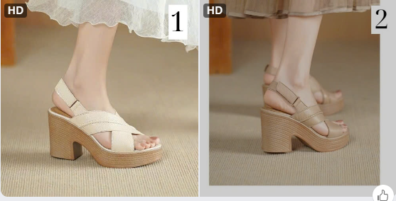 Giày cao gót quai chéo– 72752(Chốt hàng: trước 24h ngày 18/4)