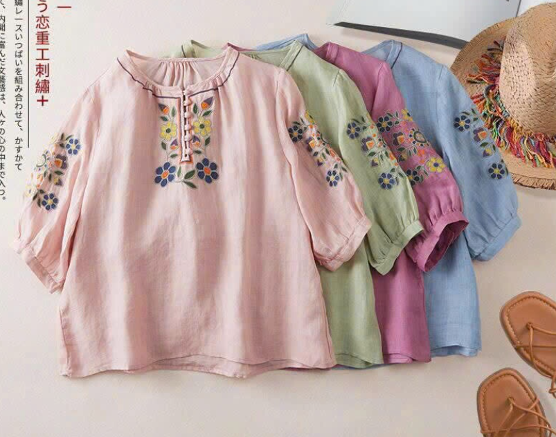 Áo nữ vintage - 72759(Chốt hàng: trước 24h ngày 18/4)