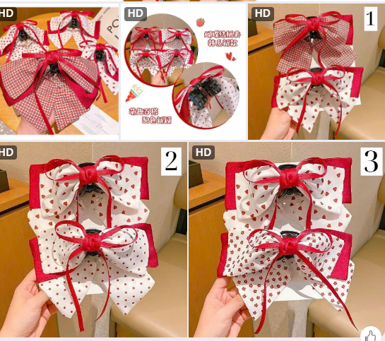 Kẹp tóc nơ bé gái – 72784(Chốt hàng: trước 24h ngày 19/4)