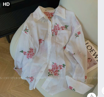Áo sơ mi hoa nữ - 72795(Chốt hàng: trước 24h ngày 19/4)