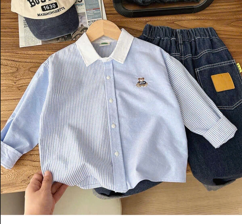 Áo sơ mi polo bé trai - 72802 (Chốt hàng: trước 24h ngày 19/4)