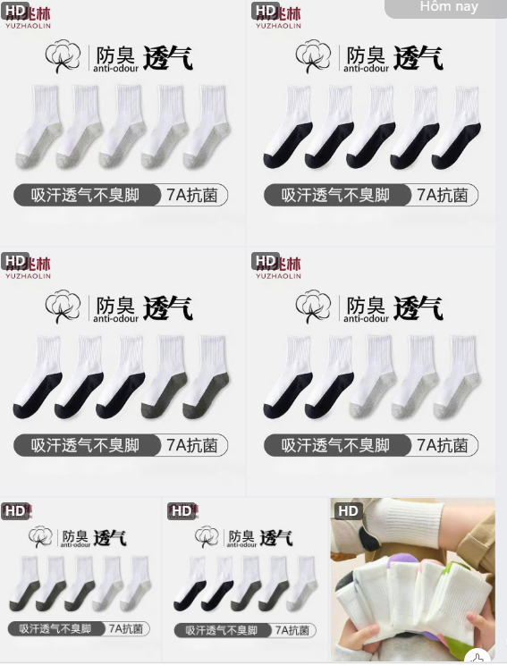 Set 10 đôi tất Yuzhaolin – 72819(Chốt hàng: trước 24h ngày 20/4)