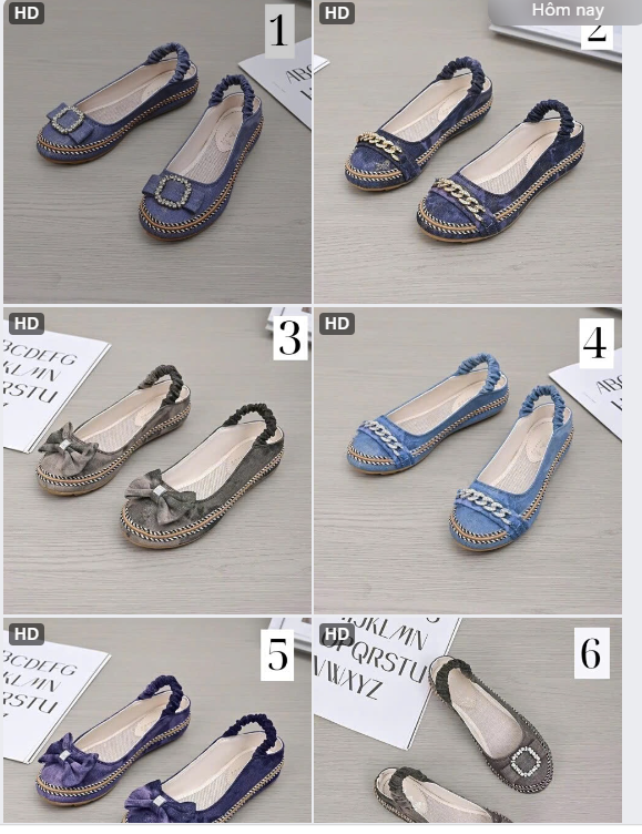 Giày nữ vải mũi tròn - 72850(Chốt hàng: trước 24h ngày 20/4)