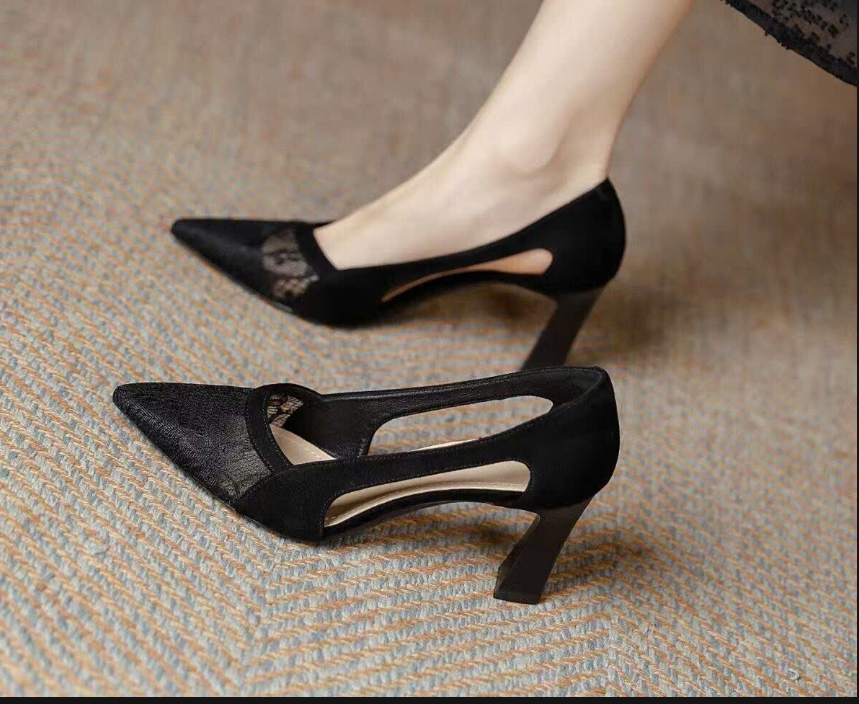 Giày cao gót mũi nhọn - 72858(Chốt hàng: trước 24h ngày 21/4)