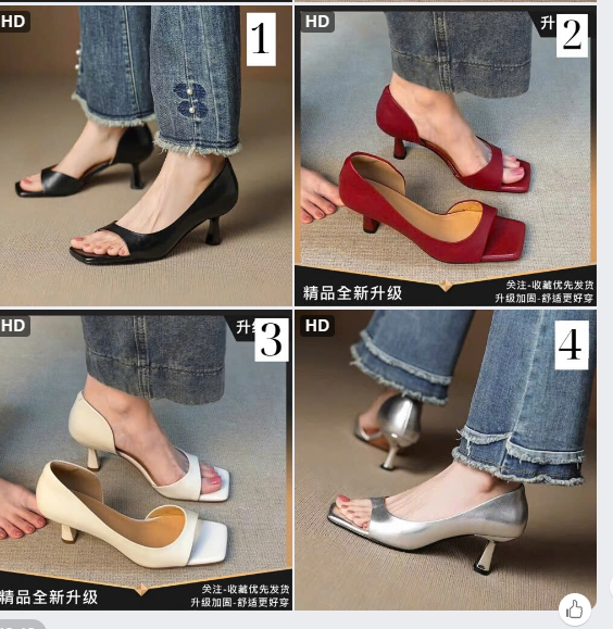 Sandal cao gót hở mũi - 72863(Chốt hàng: trước 24h ngày 21/4)