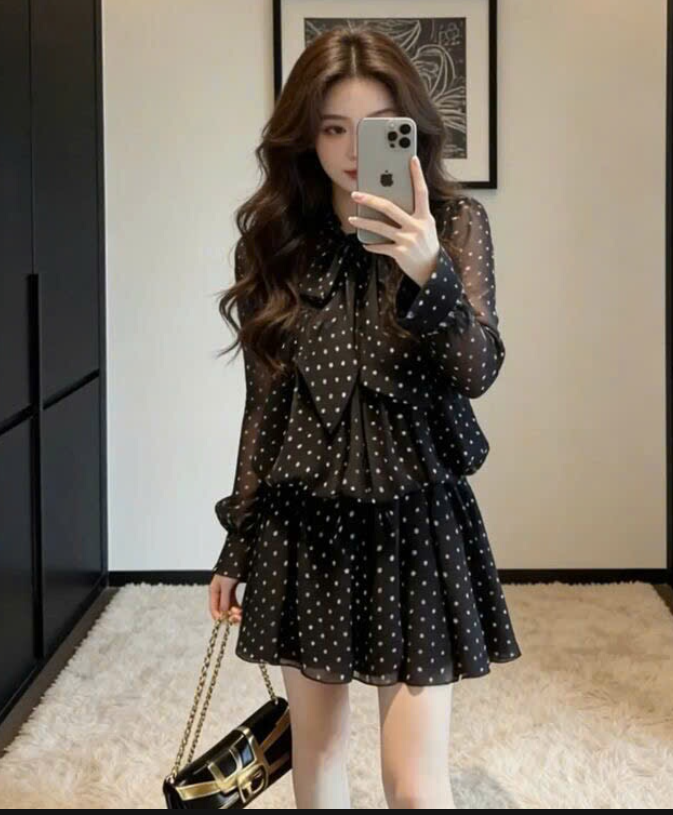 Váy chấm bi cho nữ – 72874(Chốt hàng: trước 24h ngày 21/4)