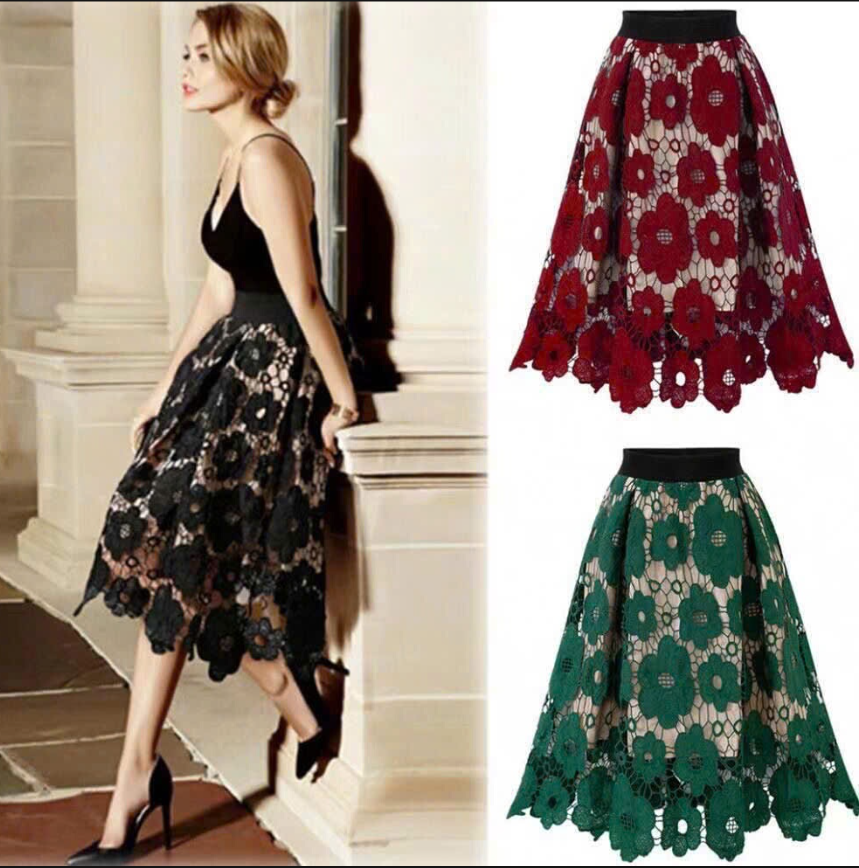 Chân váy ren chữ A cho nữ – 72876(Chốt hàng: trước 24h ngày 21/4)