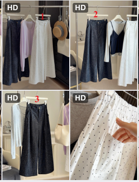 Quần ống rộng chấm bi Anna– 72878(Chốt hàng: trước 24h ngày 21/4)