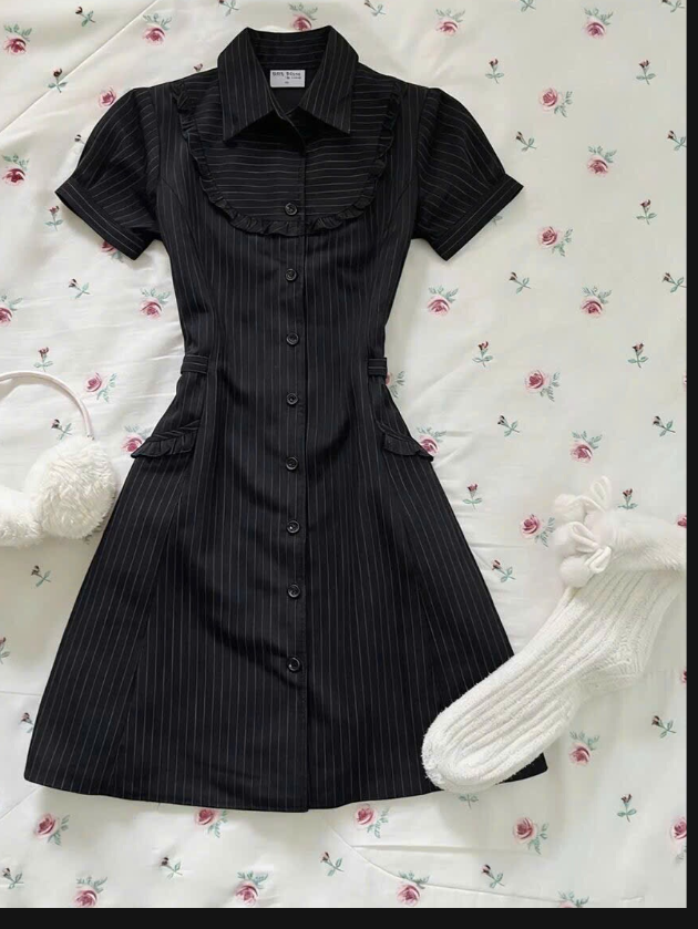 Váy sơ mi chữ A Korea – 72917 (Chốt hàng: trước 24h ngày 23/4)