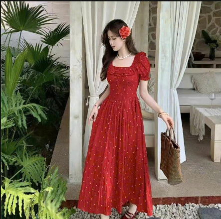 Đầm cổ vuông – 73020(Chốt hàng: trước 24h ngày 25/4)