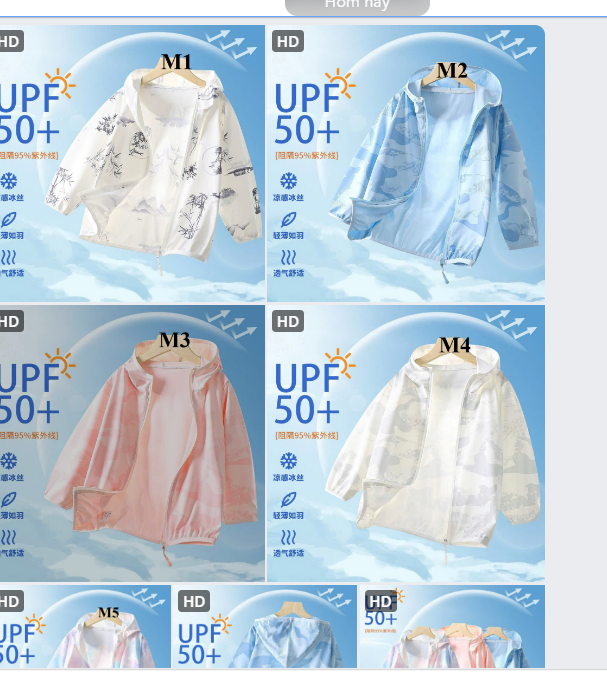 Áo chống nắng TE -đợt 2-  60738 (Chốt hàng: trước 24h ngày 21/4)