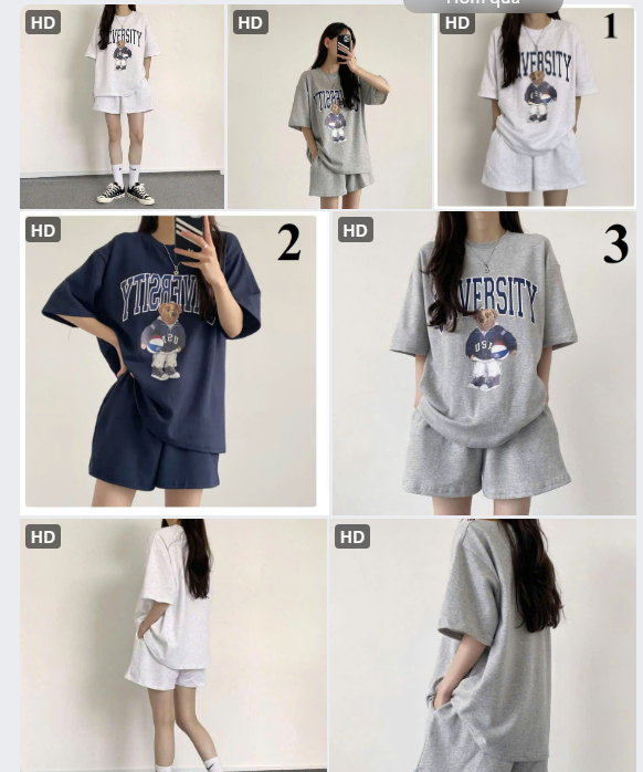 Bộ gấu cute cho nữ-61174(Chốt hàng: trước 24h ngày 02/5)