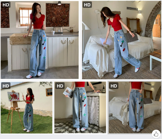 Quần jeans suông xuất Hàn-61273 (Chốt hàng: trước 24h ngày 05/5)
