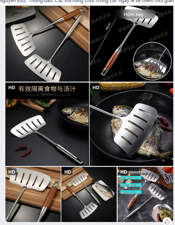 Xẻng chiên cá, thịt...-61276(Chốt hàng: trước 24h ngày 05/5)